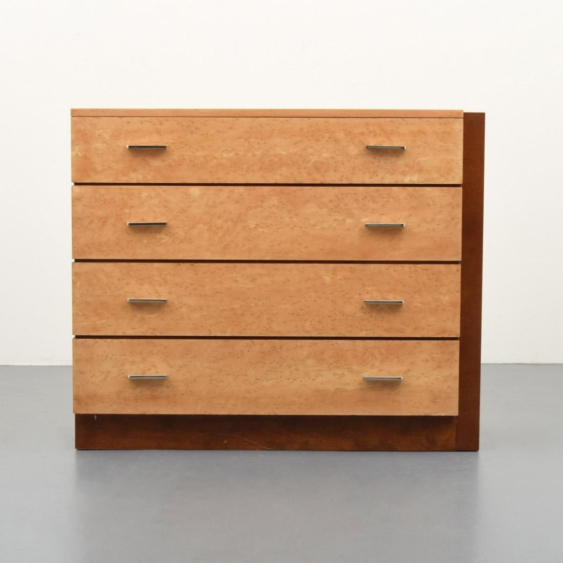 Gilbert Rohde Dresser: Artist/Designer; Manufacturer: Gilbert Rohde; Herman Miller Marking(s); notes: marking(s) Country of origin; materials: USA; bird's eye maple, walnut, metal Dimensions (H, W, D): 36.25"h, 43"w, 18.25"