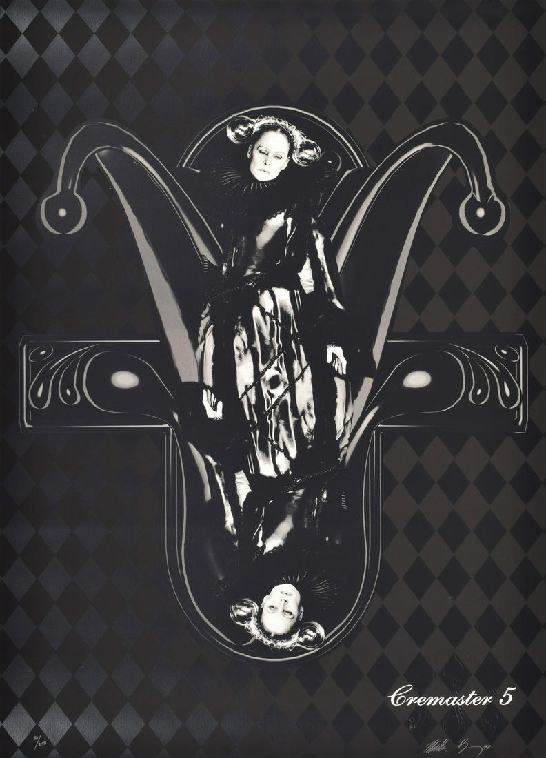 Matthew Barney "Cremaster 5" Print, Signed Edition: Artist/Designer; Manufacturer: Matthew Barney (b. 1967) Marking(s); notes: signed; ed. 98/250; 1997 Country of origin; materials: American; offset lithograph and silkscreen from photograph, with hot-s