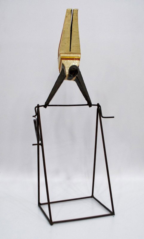 Manual Felguerez Barra Kinetic Sculpture: Designer & Manufacturer: Manual Felguerez Barra Markings: signed Country of Origin & Materials: Mexico; metal Additional Information & Circa: Painted kinetic, fold sculpture by Manual Felguerez Barra 