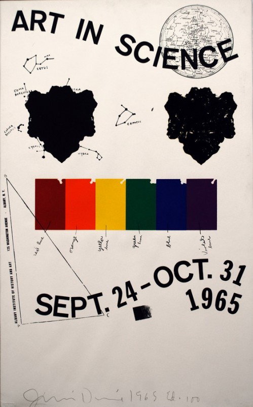 Jim Dine Poster: Designer & Manufacturer: Jim Dine Markings: signed, dated Country of Origin & Materials: USA; paper Additional Information & Circa: Jim Dine "Art In Science" Poster, one of the masters of the Pop Art 
