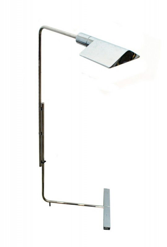 Cedric Hartman Floor Lamp: Designer & Manufacturer: Cedric Hartman Markings: impressed marks Country of Origin & Materials: USA; chrome Additional Information & Circa: Quality floor lamp by Cedric Hartman. Swivel and height adj