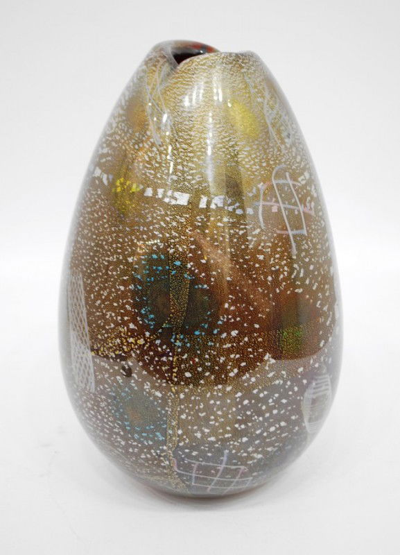 Aldo Nason "Yokohama" Vase: Designer & Manufacturer: Aldo Nason; A.V.E.M. Markings: none Country of Origin & Materials: Italy; glass Additional Information & Circa: Fine murrine "Yokohama" vase by Aldo Nason for A.V.E.M., Murano