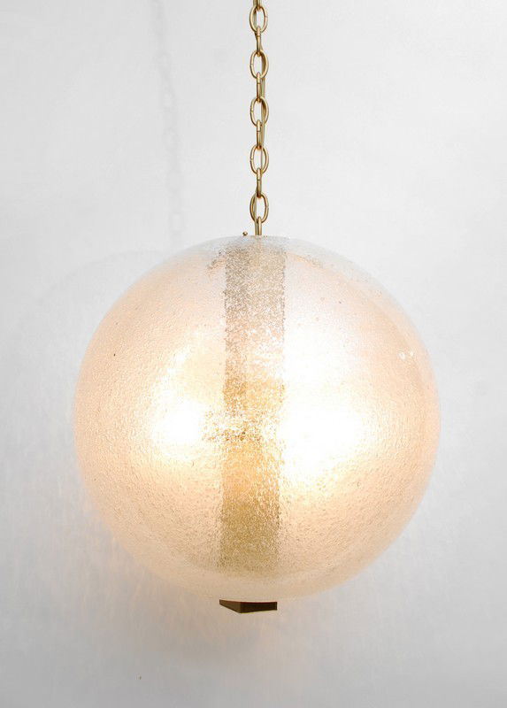 Large Glass Chandelier by Peter Rockel: Designer & Manufacturer: Peter Rockel, attributed to Markings: none Country of Origin & Materials: Germany; glass, metal Additional Information & Circa: Large chandelier attributed to Peter Rockel fro