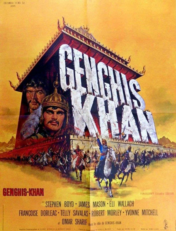 398 Movie Poster, Genghis Khan, 1965
