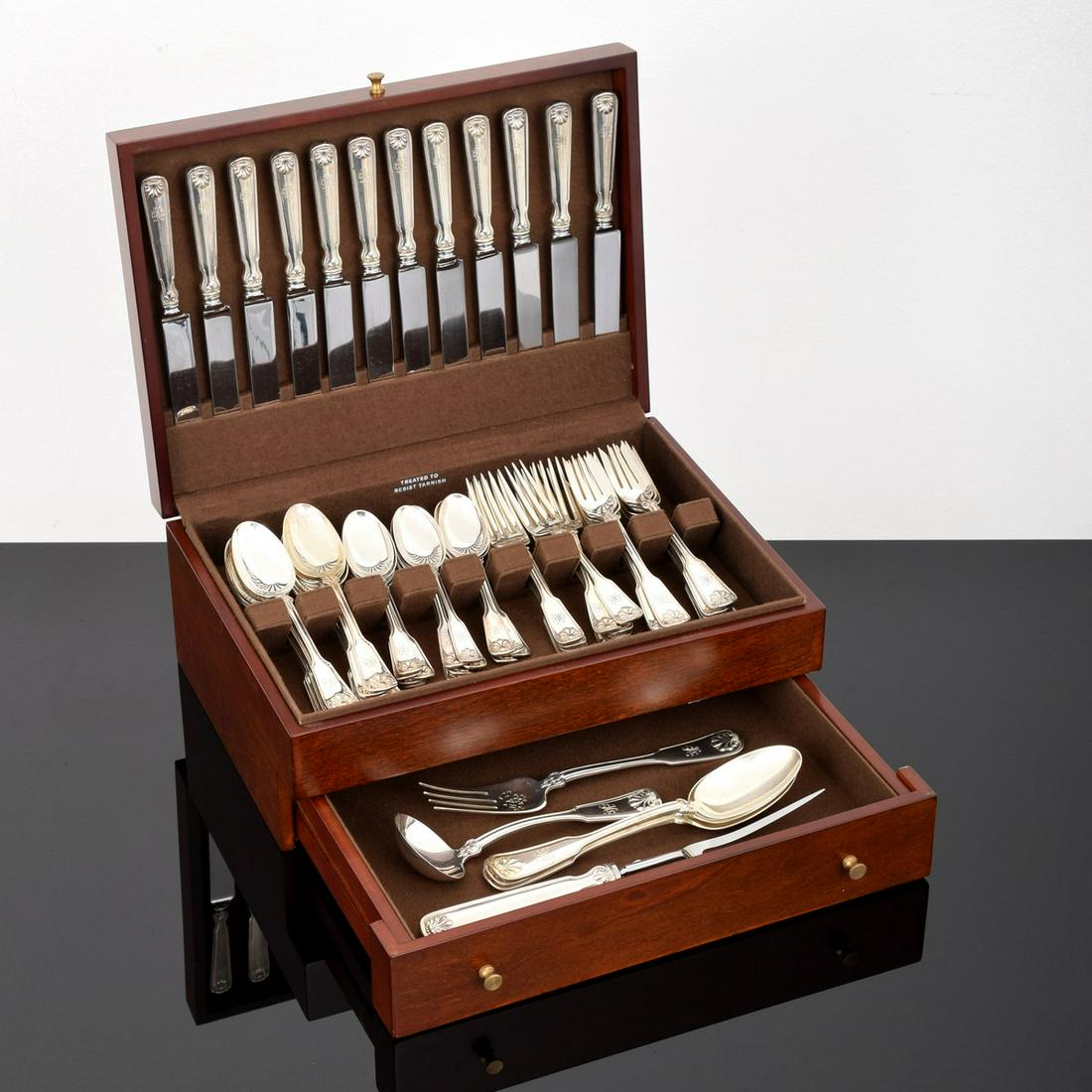 Tiffany & Co. "Shell & Thread" Sterling Silver Flatware, 101 pcs. (1 of 12)