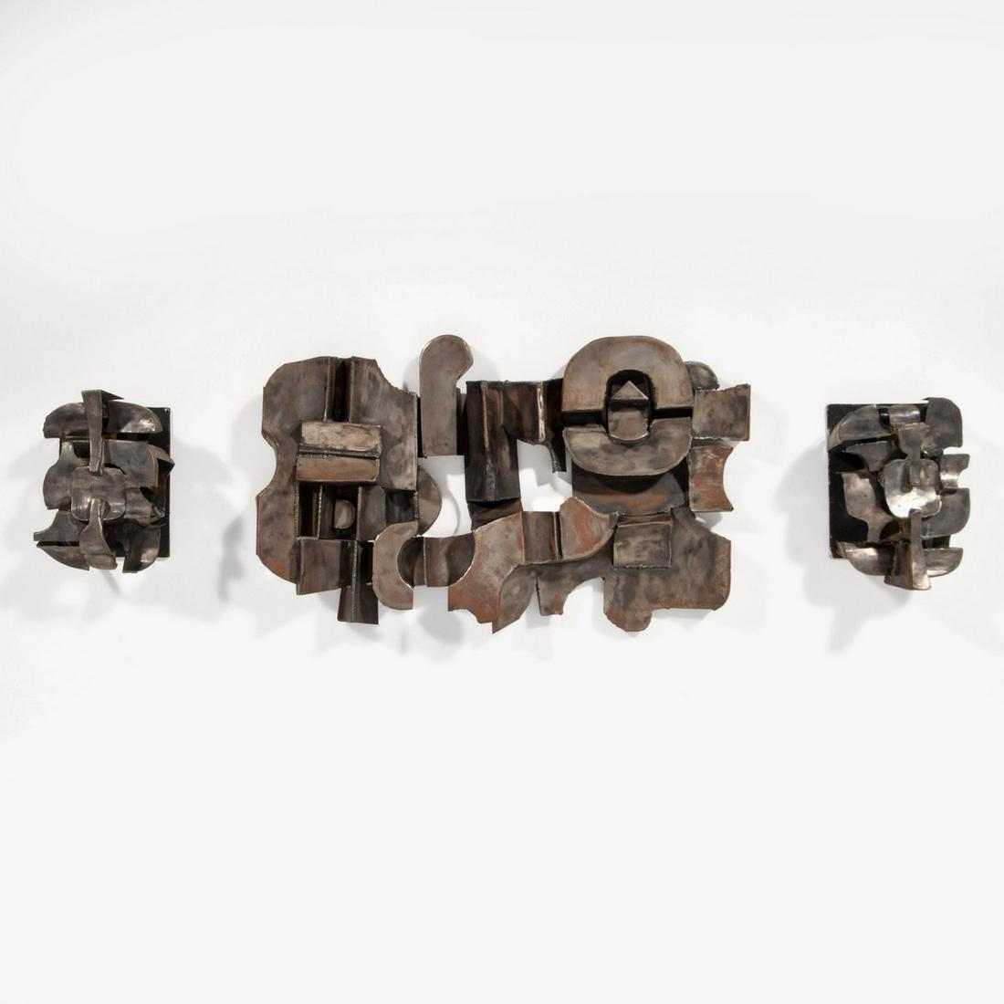 Alain Schaller Wall Sculpture & Pair of Sconces (1 of 7)