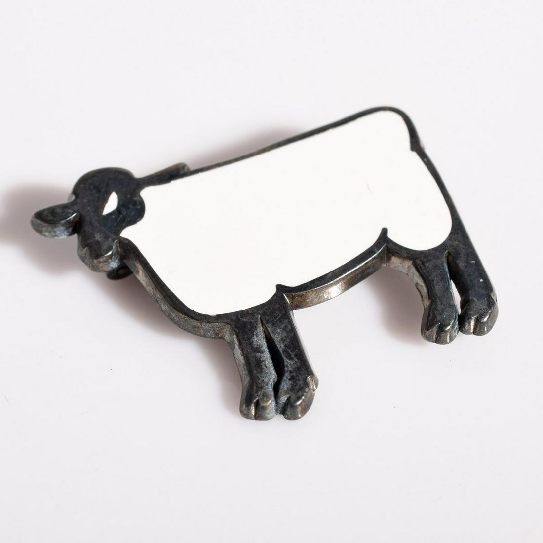 Francois-Xavier Lalanne "Mouton" Bronze Brooch (1 of 6)