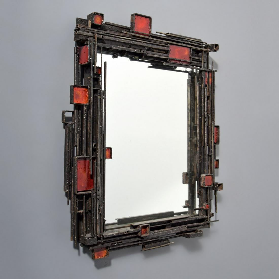 Large James Bearden Brutalist Mirror (1 of 8)