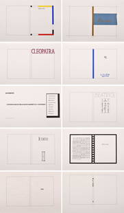 Jan Vercruysse Suite of 9 Lithographs, Signed Editions: Artist/Designer; Manufacturer: Jan Vercruysse (1948-2018) Marking(s); notes: signed, blind stamp, marking(s); ed. 10/44; 1991-1992 Country of origin; materials: Belgian; lithograph Dimensions (H, W, D