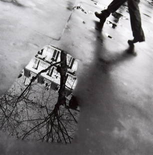 Louis Stettner "Place St. Augustin" Gelatin Silver Print: Artist/Designer; Manufacturer: Louis Stettner (1922-2016) Marking(s); notes: signed, LS 1133, marking(s); 1986 (printed later) Country of origin; materials: American; gelatin silver print Dimensions (