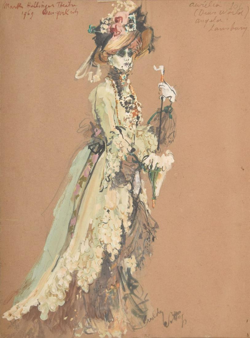 Freddy Wittop "Dear World" Drawing: Angela Lansbury (1 of 7)