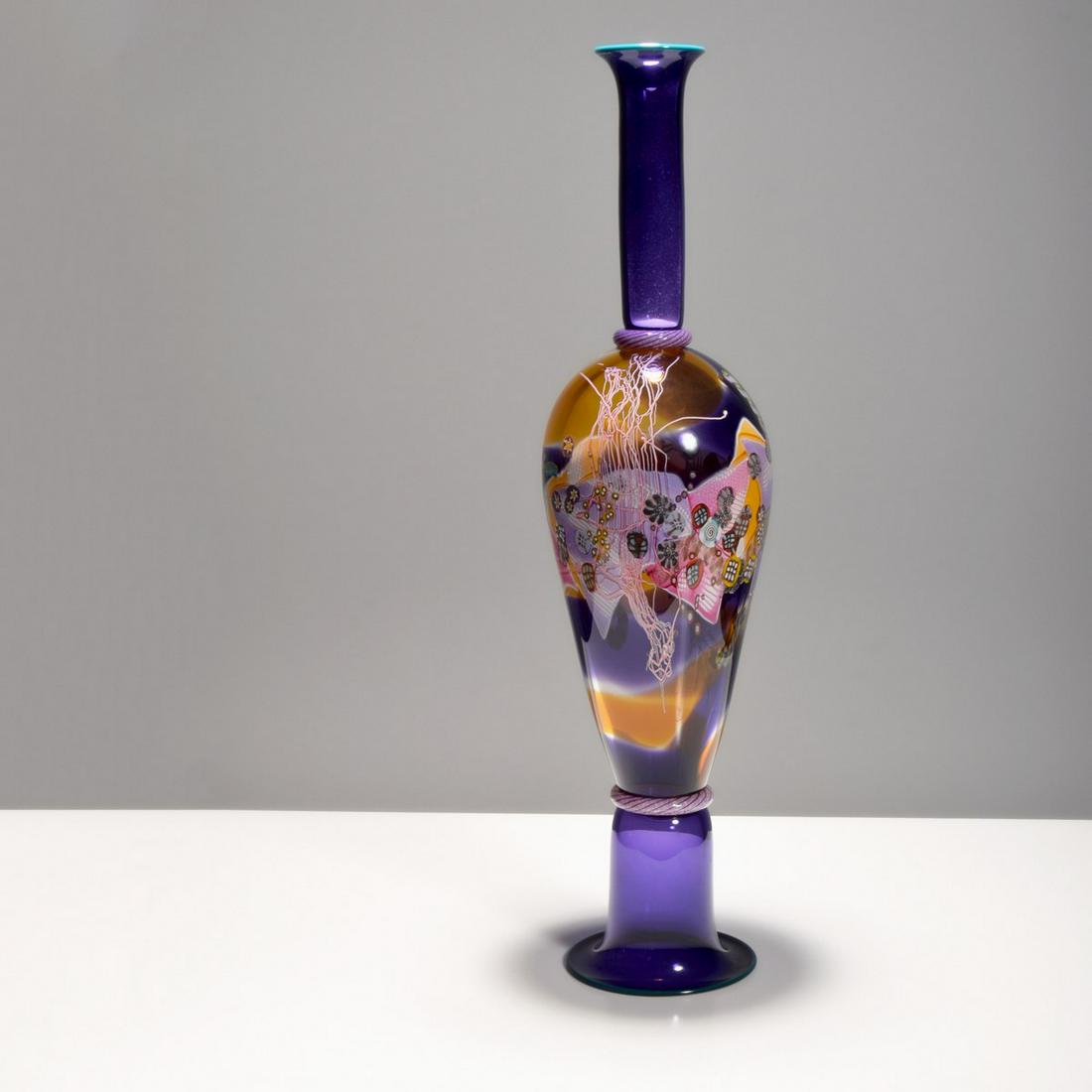 Large Wes Hunting Glass Vase, 31"H (1 of 7)
