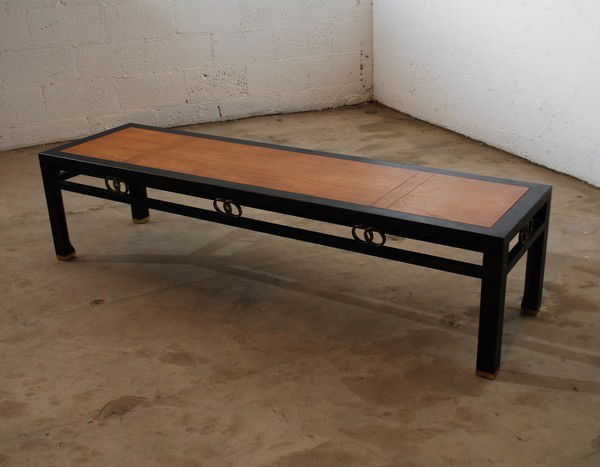 Michael Taylor Cocktail Table: Designer & Manufacturer: Michael Taylor; Baker Markings: label Country of Origin & Materials: USA; wood, brass Additional Information & Circa: Coffee table by Michael Taylor for Baker Furniture Co. In