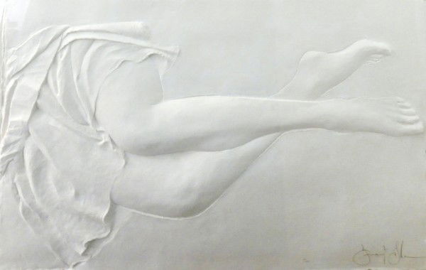 Large Frank Gallo Relief Sculpture: Designer & Manufacturer: Frank Gallo Markings: signed, numbered Country of Origin & Materials: USA; hand-made cotton paper Additional Information & Circa: Large framed relief sculpture on hand-made co