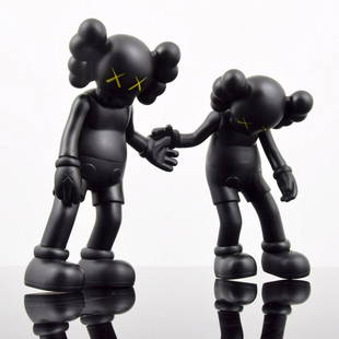 KAWS "Along The Way," 2019: Artist/Designer; Manufacturer: KAWS aka Brian Donnelly (b. 1974); Medicom Toy Corporation Marking(s); notes: marking(s); 2019 Country of origin; materials: American; painted cast vinyl Dimensions