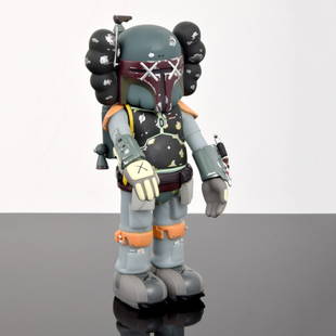 KAWS "Boba Fett (KAWS Version/Lucas Films)," 2013: Artist/Designer; Manufacturer: KAWS aka Brian Donnelly (b. 1974); Medicom Toy Corporation Marking(s); notes: marking(s); 2013 Country of origin; materials: American; painted cast vinyl Dimensions