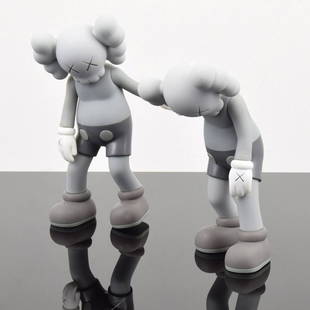 KAWS "Along The Way," 2019: Artist/Designer; Manufacturer: KAWS aka Brian Donnelly (b. 1974); Medicom Toy Corporation Marking(s); notes: marking(s); 2019 Country of origin; materials: American; painted cast vinyl Dimensions