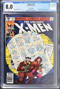 Marvel Comics THE UNCANNY X-MEN #141, CGC 8.0: Artist/Designer; Manufacturer: Terry Austin, John Byrne, Chris Claremont; Marvel Comics Marking(s); notes: no signatures/marking(s); Jan. 1, 1981 Country of origin; materials: USA; paper Dimensions