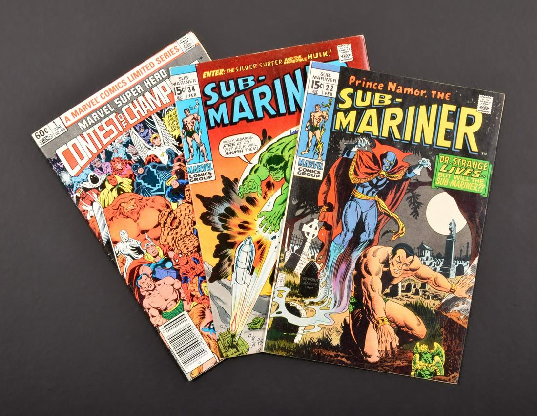 3 Marvel Comics, SUB-MARINER #22, #34 & SUPER HERO #1 (1 of 9)