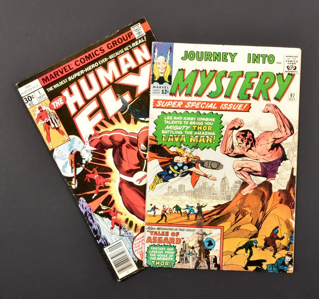 2 Marvel Comics, HUMAN FLY #1, JOURNEY INTO MYSTERY #97 (1 of 6)