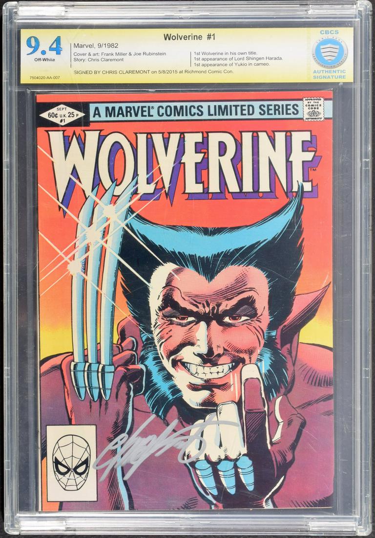 Marvel Comics WOLVERINE LIMITED #1, CBCS 9.4, Signed (1 of 5)