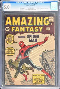 Marvel Comics AMAZING FANTASY #15, CGC 5.0