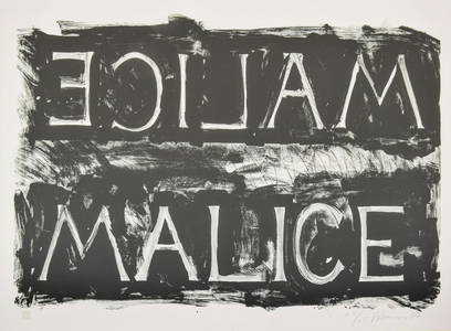Bruce Nauman "Malice" Lithograph, Signed Edition