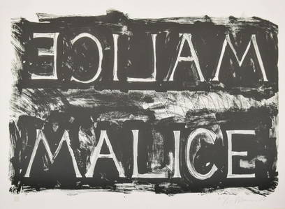 Bruce Nauman "Malice" Lithograph, Signed Edition