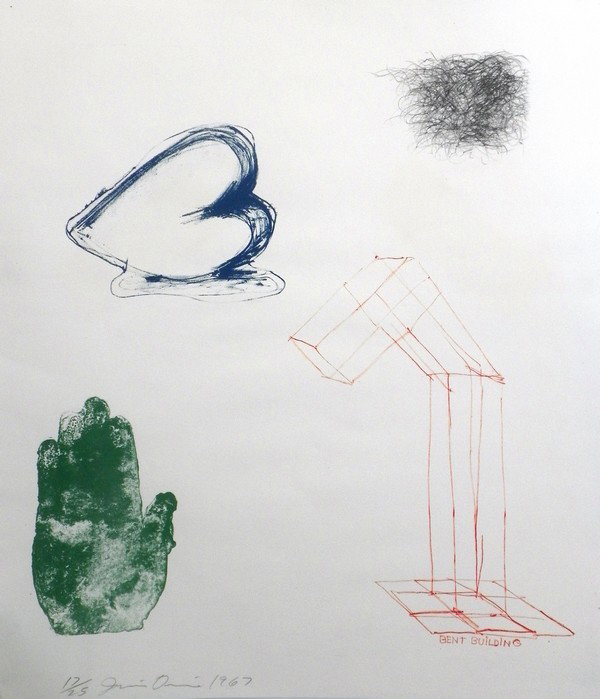 Jim Dine Lithograph: Designer & Manufacturer: Jim Dine Markings: marked; dated Country of Origin & Materials: USA; lithograph Additional Information & Circa: Lithograph by Jim Dine (1935-), signed & dated; 1967 Dimensions
