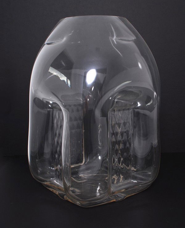 Monumental VeArt Vase: Designer & Manufacturer: Toni Zuccheri; VeArt Markings: none Country of Origin & Materials: Italy; glass Additional Information & Circa: Monumental modernist blown glass vase by Toni Zuccheri for VeAr