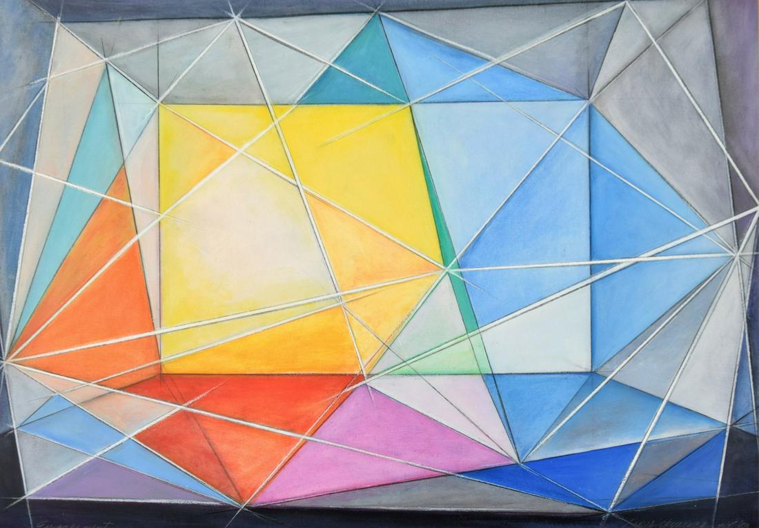 Lydia Okumura Geometric Mixed Media Drawing (1 of 8)