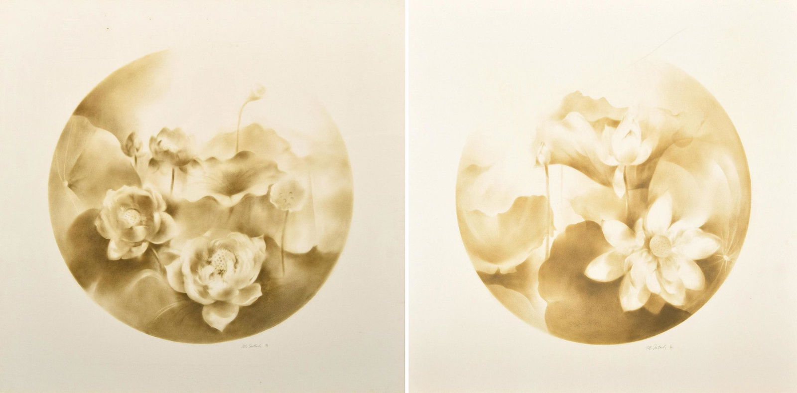 2 Hal McIntosh Floral Paintings, Works on Paper (1 of 16)