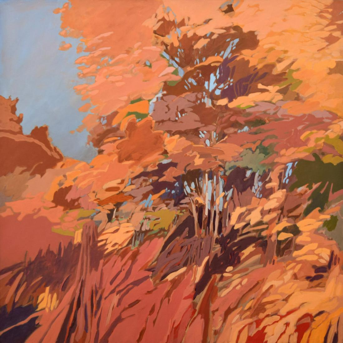 William Kortlander Landscape Painting, 48"H (1 of 9)