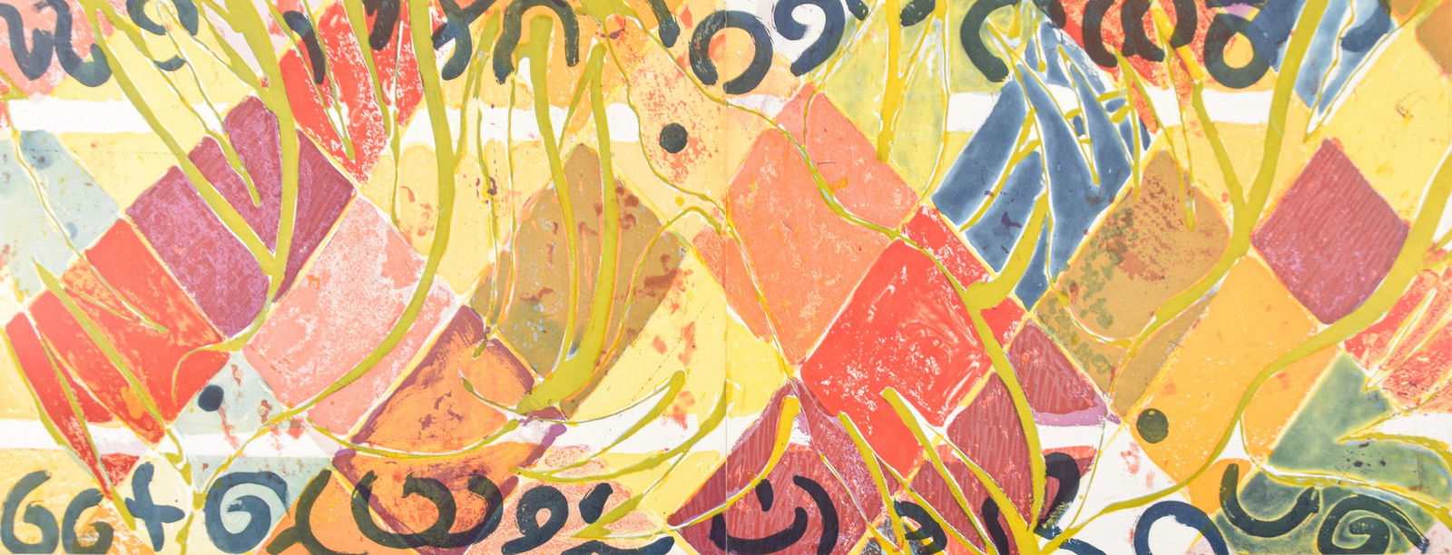 Large Robert Kushner Abstract Etching, Signed Edition (1 of 10)