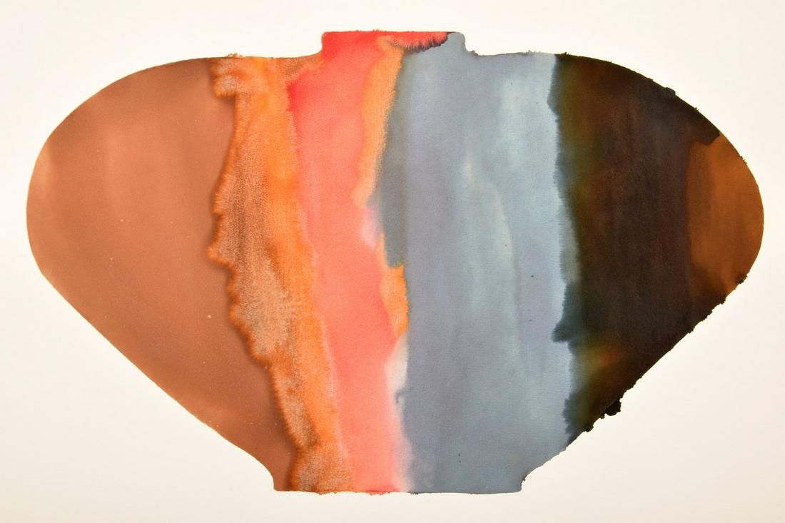 Large Ed Baynard E7 Hand-Colored Pochoir, 42"W (1 of 5)