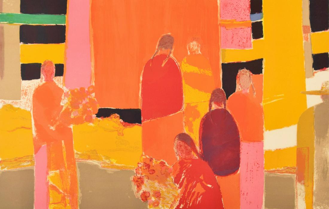 Bernard Cathelin GRAND MARCHE... Lithograph, Signed Edition (1 of 9)