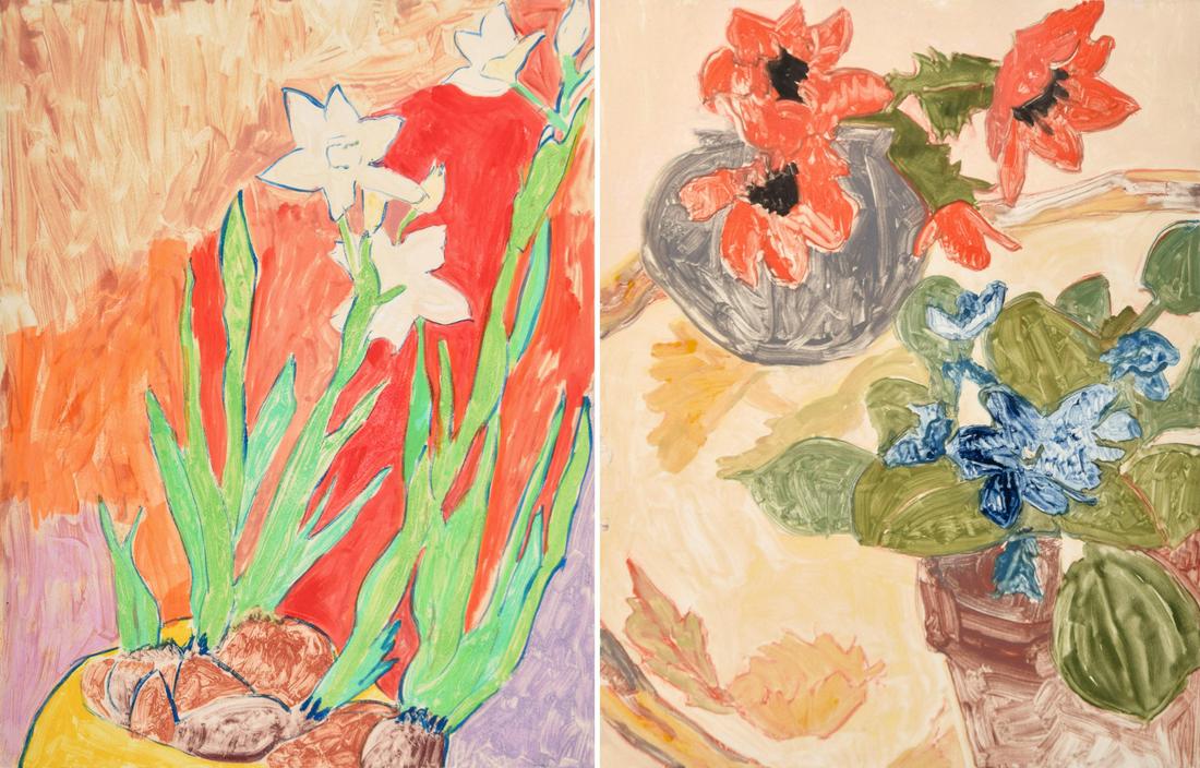 2 Sally Brody Floral Monotypes, Signed (1 of 20)