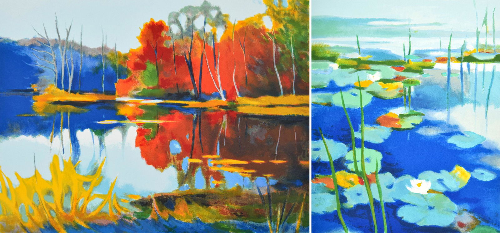 2 Tadashi Asoma Landscape Screenprints, Signed Editions (1 of 17)