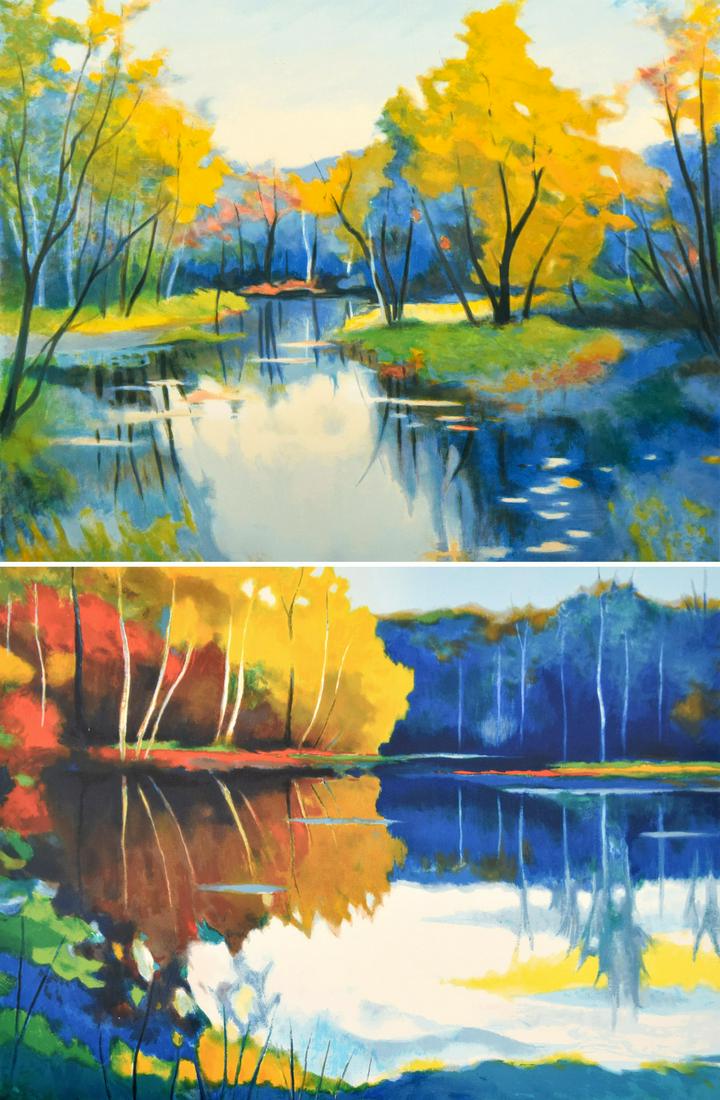 2 Tadashi Asoma Landscape Screenprints, Signed Editions (1 of 17)