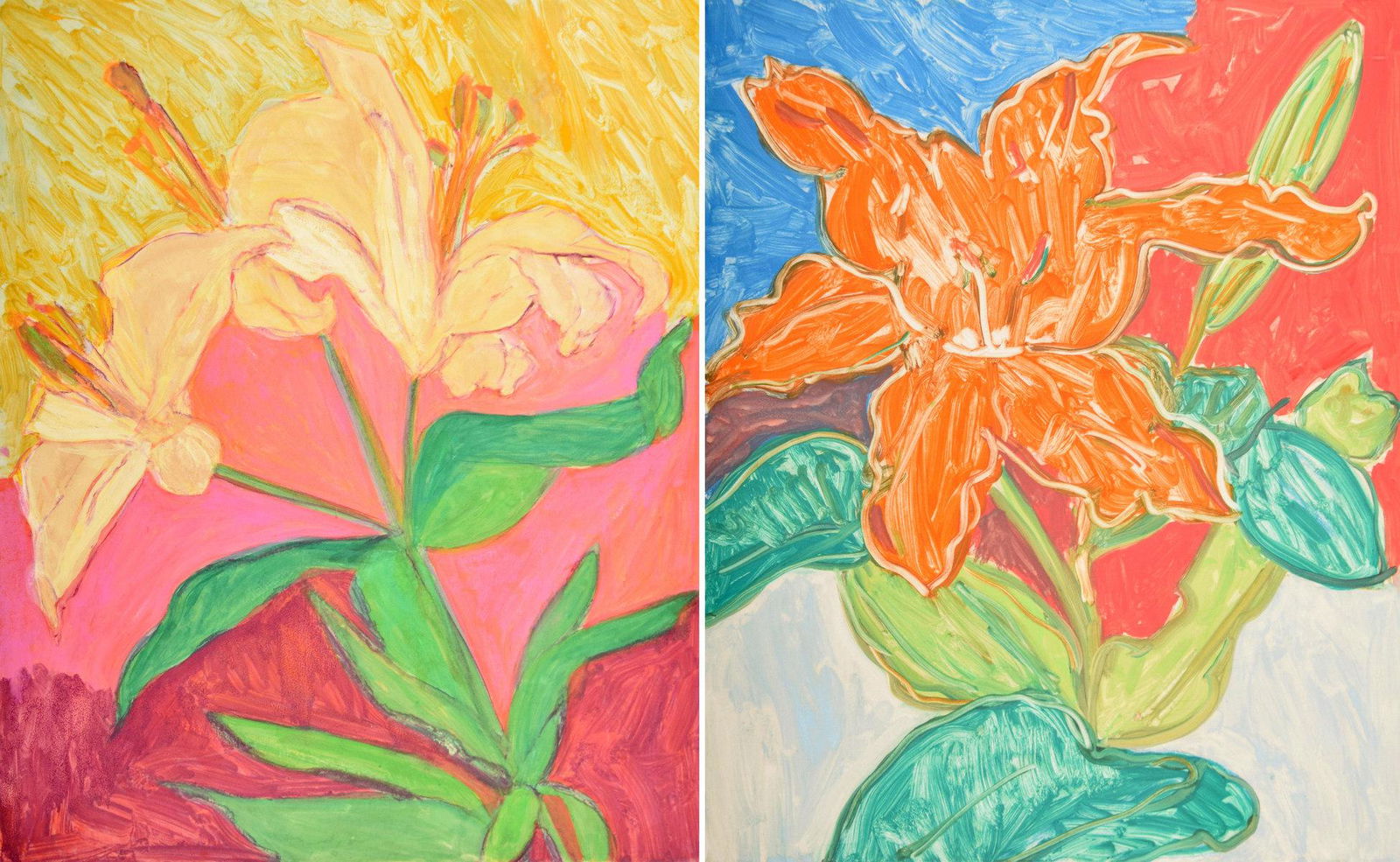2 Sally Brody Floral Monotypes, Signed (1 of 20)