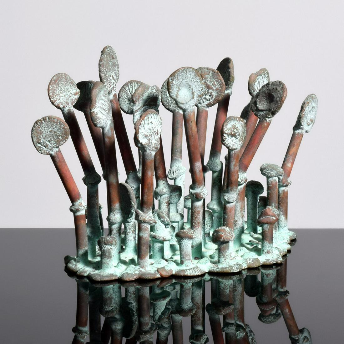 Klaus Ihlenfeld Sculpture: Artist/Designer; Manufacturer: Klaus Ihlenfeld (b. 1934) Marking(s); notes: signed, label Country of origin; materials: German/American; bronze with applied patina Dimensions (H, W, D): 4.5"h, 7.75"w,