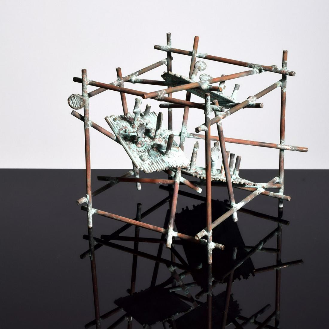 Klaus Ihlenfeld Sculpture: Artist/Designer; Manufacturer: Klaus Ihlenfeld (b. 1934) Marking(s); notes: signed Country of origin; materials: German/American; bronze with applied patina Dimensions (H, W, D): 8.75"h, 9.5"w, 9"d Ad