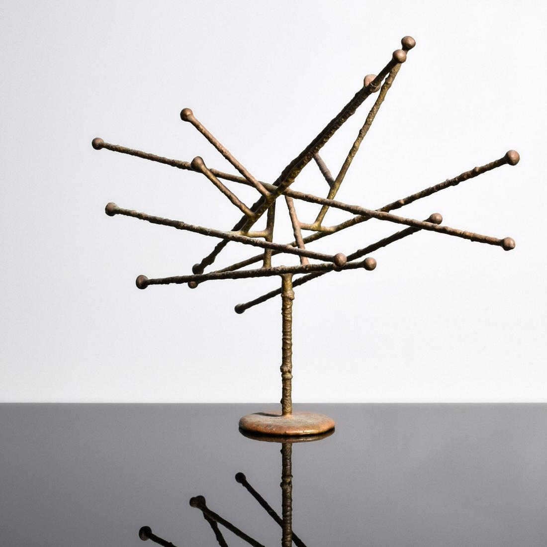 Klaus Ihlenfeld Sculpture: Artist/Designer; Manufacturer: Klaus Ihlenfeld (b. 1934) Marking(s); notes: signed Country of origin; materials: German/American; brass, steel Dimensions (H, W, D): 11.25"h, 17"w, 8.5"d Additional Inf