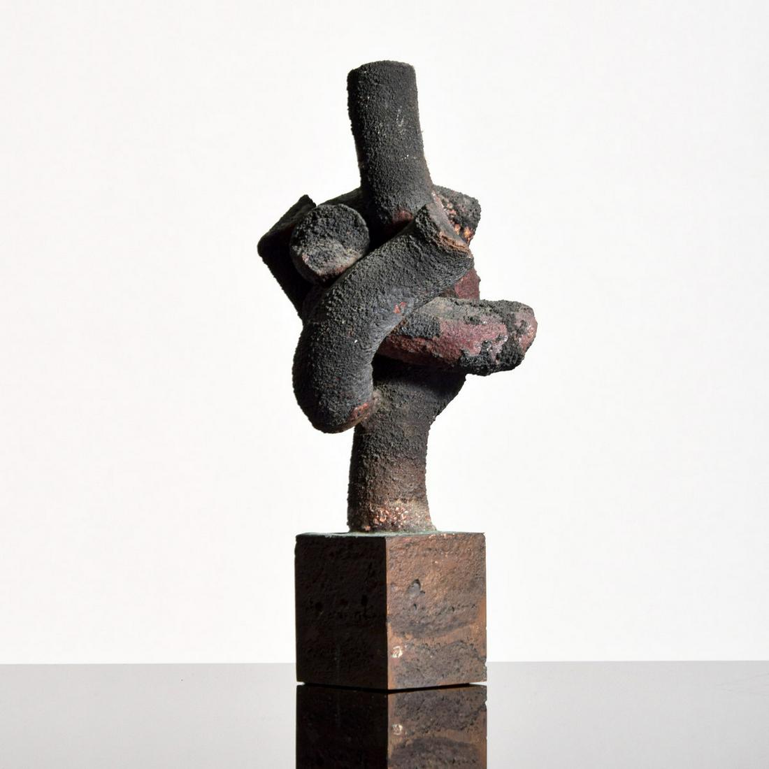 Harry Bertoia Tree Sculpture: Artist/Designer; Manufacturer: Harry Bertoia (1915-1978) Marking(s); notes: no marking(s) apparent; 1970s per Certificate Country of origin; materials: American; melt-formed beryllium-copper rods Dime