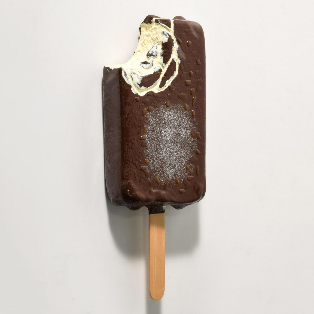 Peter Anton DARK BAR Hyperrealistic Ice Cream Sculpture: Artist/Designer; Manufacturer: Peter Anton (b. 1963) Marking(s); notes: signed; 2007 Country of origin; materials: American; wood and resin mixed media Dimensions (H, W, D): 22"h, 8"w, 3"d Additional 