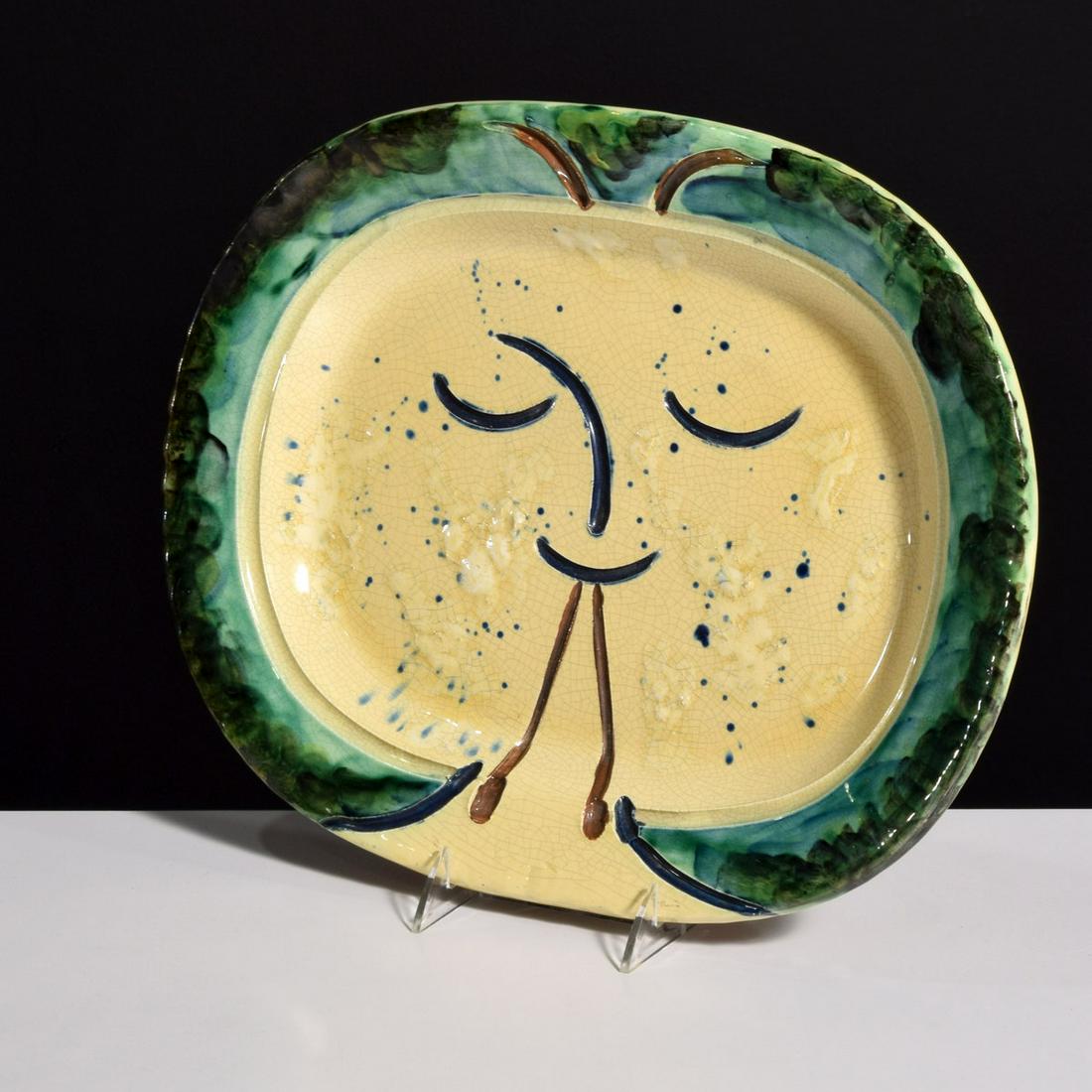 Pablo Picasso DIAULOS JOUER Plate, Madoura (A.R. 1): Artist/Designer; Manufacturer: Pablo Picasso (Spanish, 1881-1973); Madoura Marking(s); notes: Madoura Plein Feu imprint, Edition Picasso, I108; ed. 59/200; 1947 Country of origin; materials: France; w