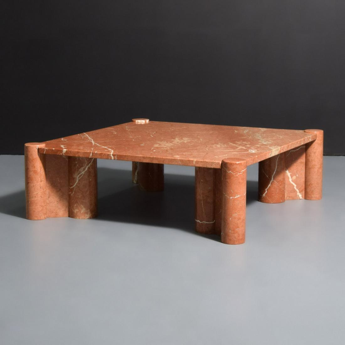 Gae Aulenti JUMBO Coffee Table: Artist/Designer; Manufacturer: Gae Aulenti; Knoll Marking(s); notes: no marking(s) apparent Country of origin; materials: USA; marble Dimensions (H, W, D): 14"h, 44.5"w, 44.5"d Additional Information: