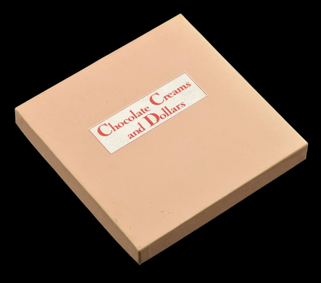 Mrabet, Taaffe & Bowles CHOCOLATE CREAMS... Book & Print, Signed: Artist/Designer; Manufacturer: Mohammed Mrabet (Moroccan, b. 1936), Philip Taaffe (American, b. 1955), Paul Bowles Marking(s); notes: book signed by all three, print: signed by artist; from the editio