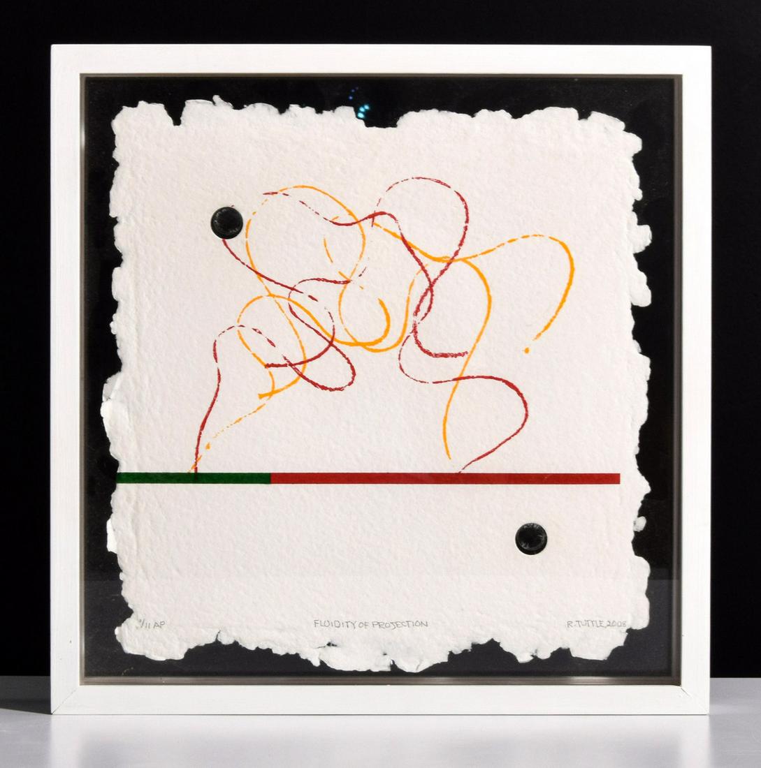 Richard Tuttle Double-Sided Screenprint, Signed Edition: Artist/Designer; Manufacturer: Richard Tuttle (b. 1941); see Additional Information Marking(s); notes: signed, marking(s); ed. 1/11 AP; 2008 Country of origin; materials: American; handmade paper with