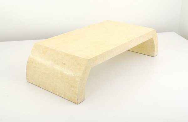 Faux Bone Cocktail Table, Manner of Springer: Designer & Manufacturer: Karl Springer, Manner of Markings: none Country of Origin & Materials: unknown; faux bone Additional Information & Circa: Large faux bone cocktail table in the manner of Karl